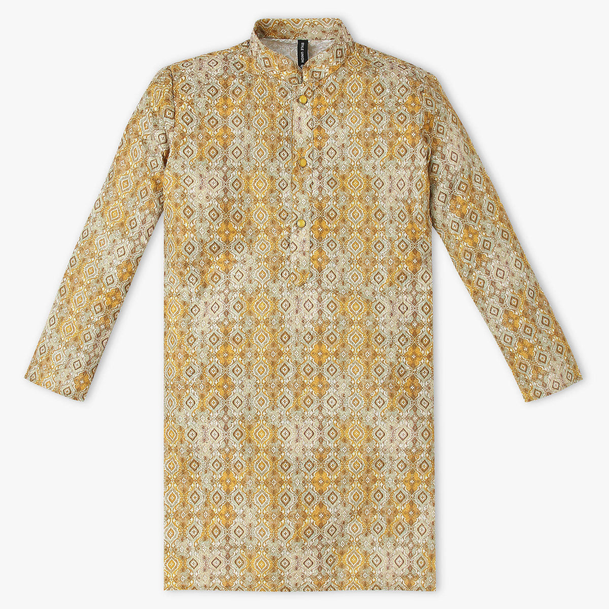 Boys Embroidered Kurta with Pant Set