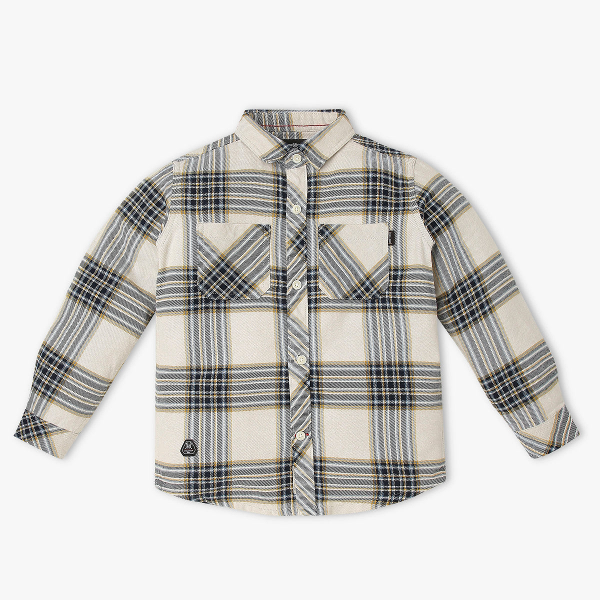 Boys Cotton Checkered Shirt