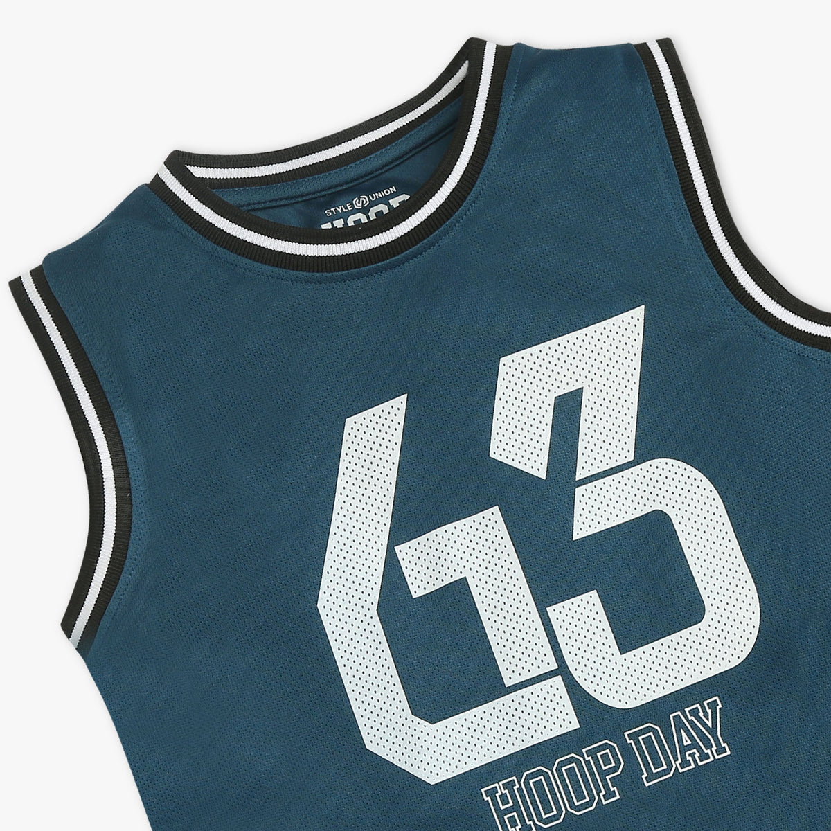 Boys Solid Crew Neck Sleeveless Hoop Day Sleevless T-Shirt