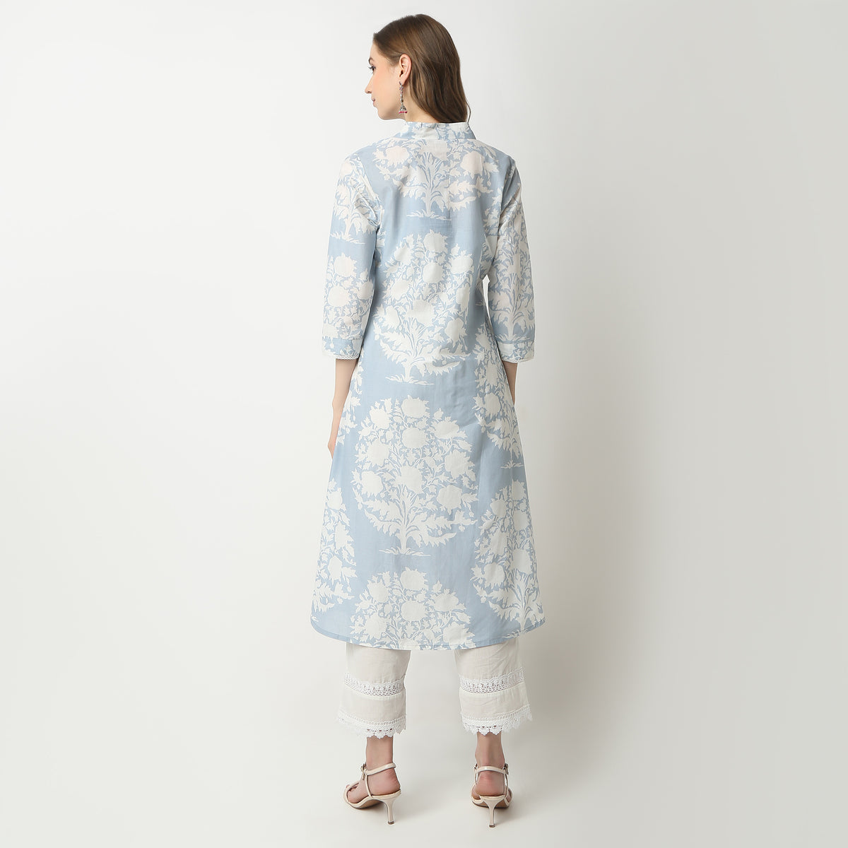 Flare Fit Printed V-Neck Kurta