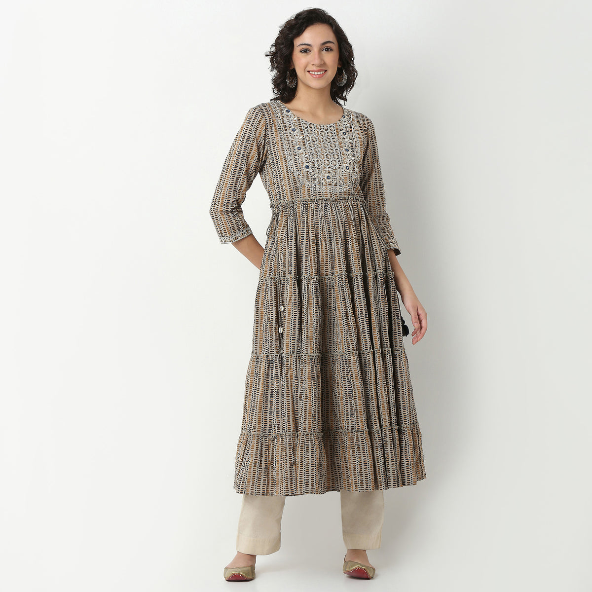 Embroidered Cotton Fabric Kurta
