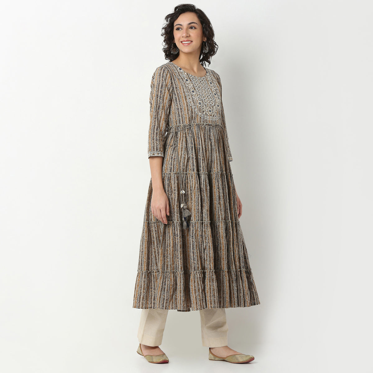 Embroidered Cotton Fabric Kurta