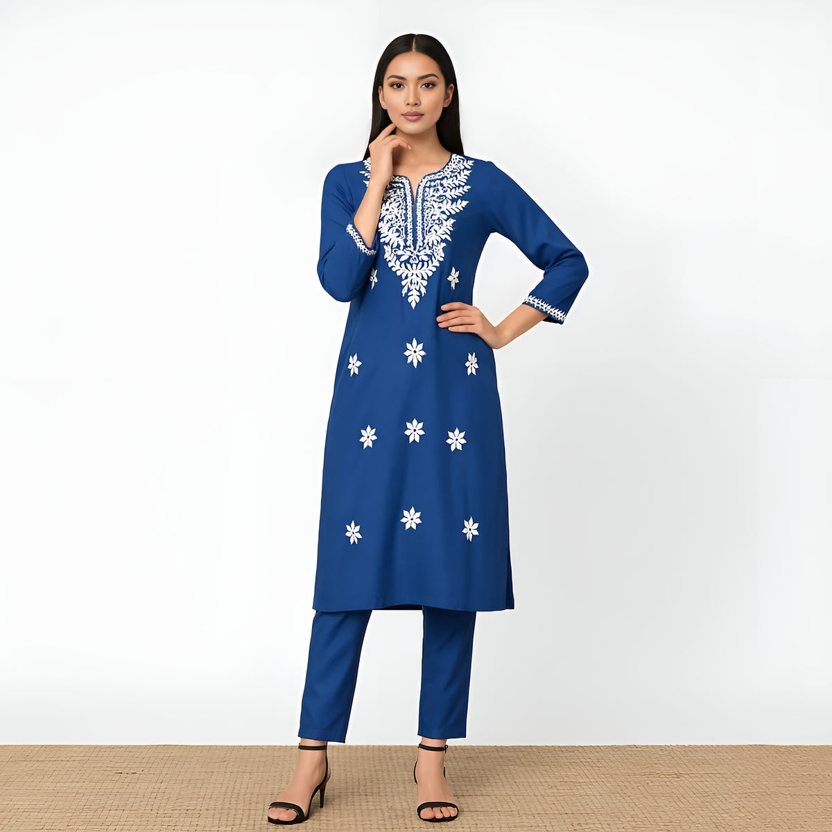 Embroidered Straight Kurta