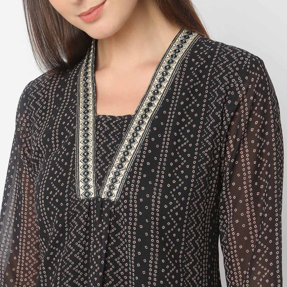 Flare Fit Printed Kurta