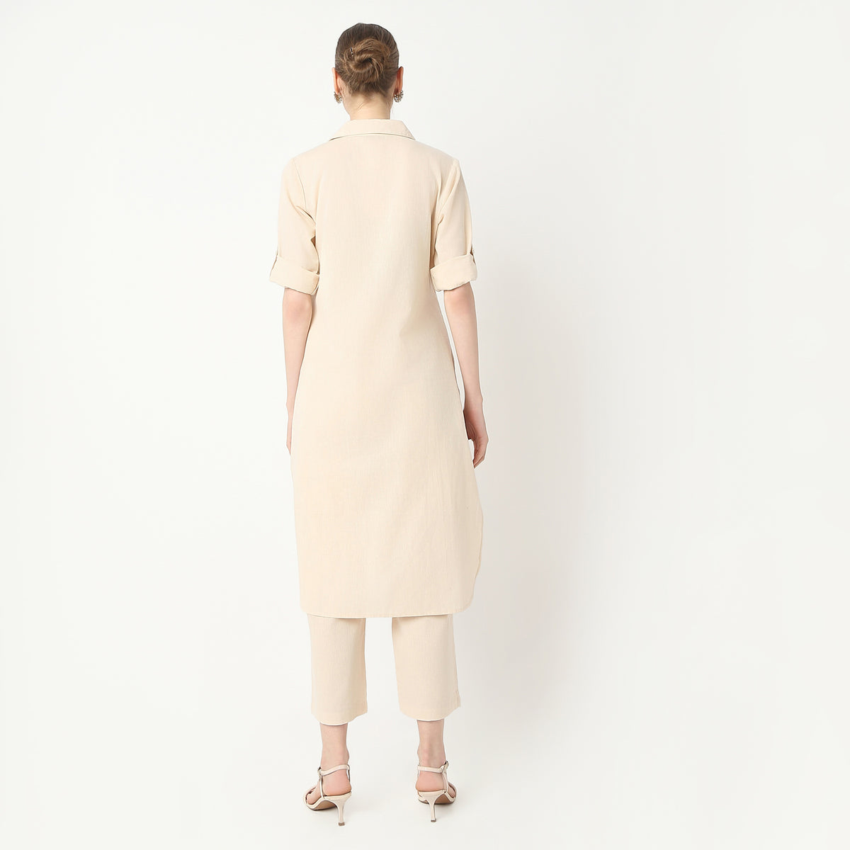 Straight Fit Solid Kurta with Pant Set