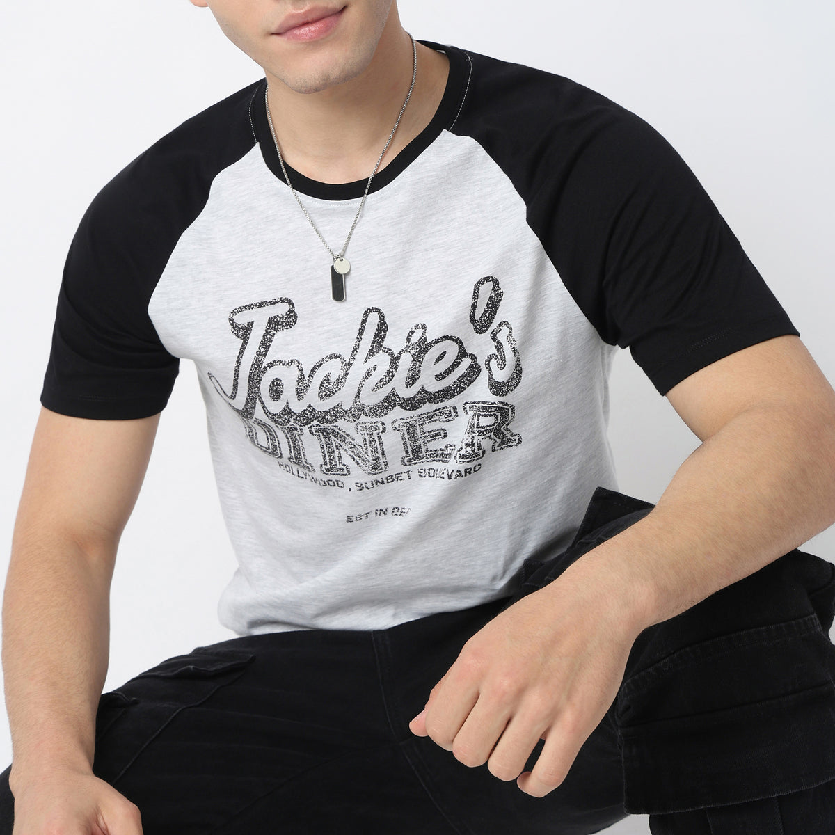 Crew Neck Cotton Graphitee