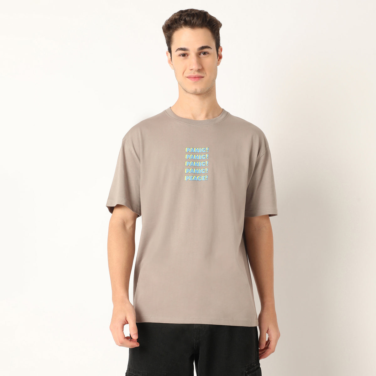 Oversized Slogan Modern Street Graphic T-Shirt