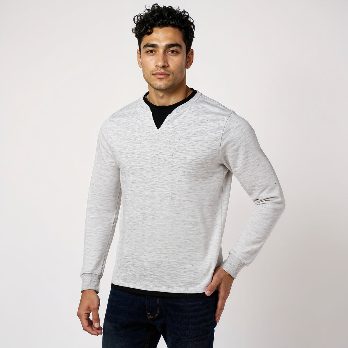 Henley Neck Cotton Polyester T-Shirt