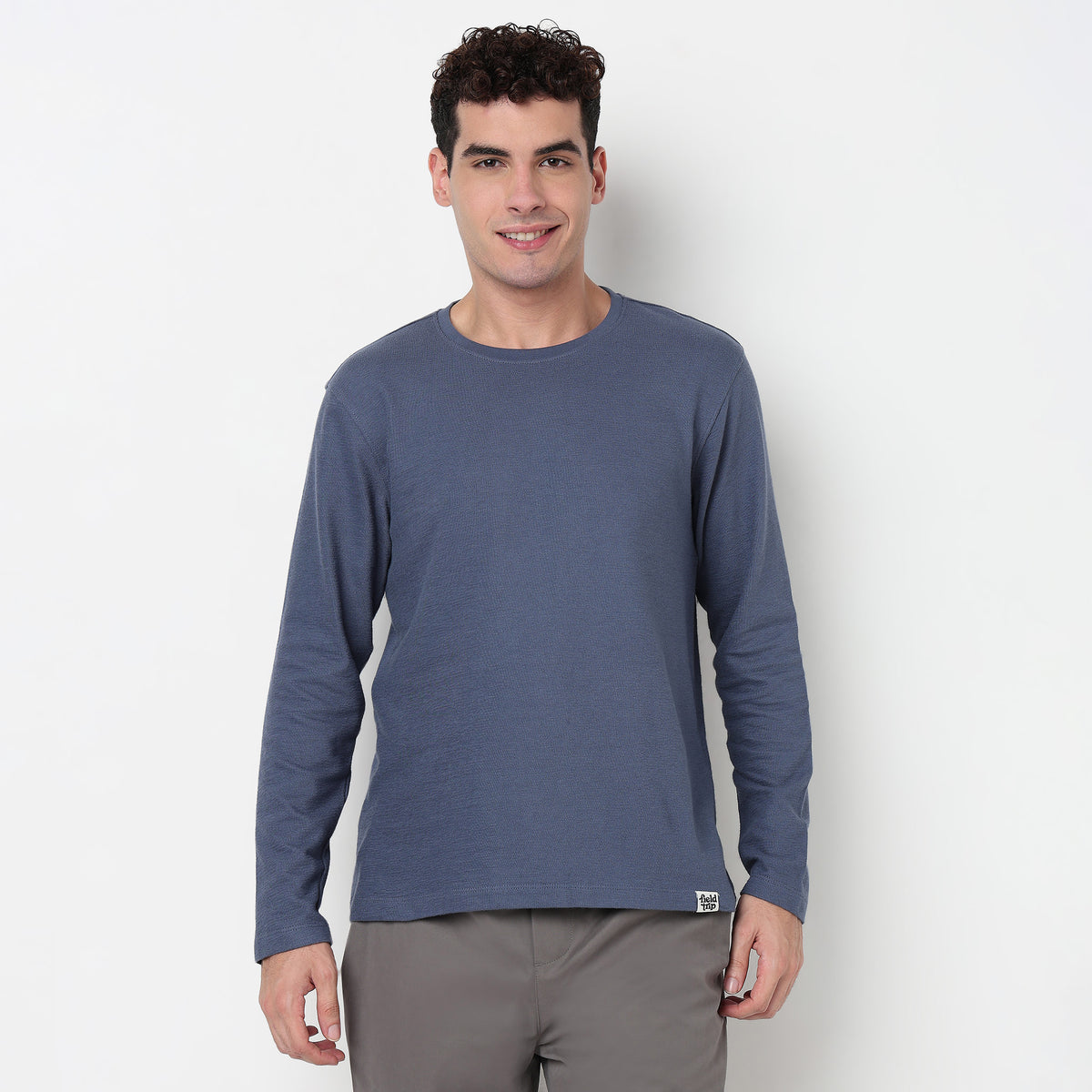 Buy Men Regular Fit Structured Full Sleeve T-Shirt  - Style Union