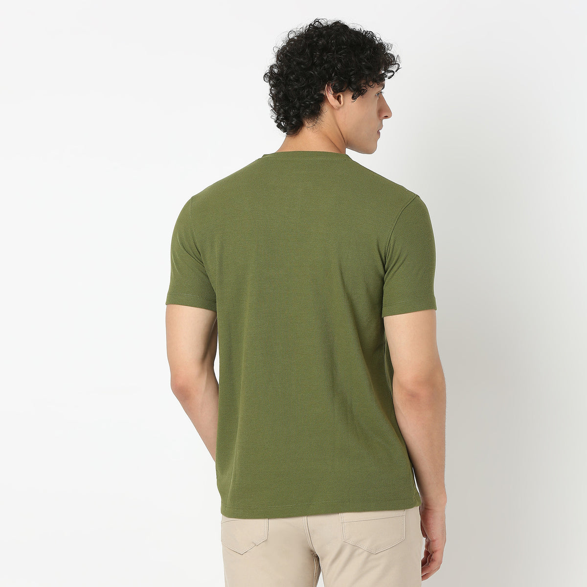 Henley Neck Structured Lumberjack T-Shirt