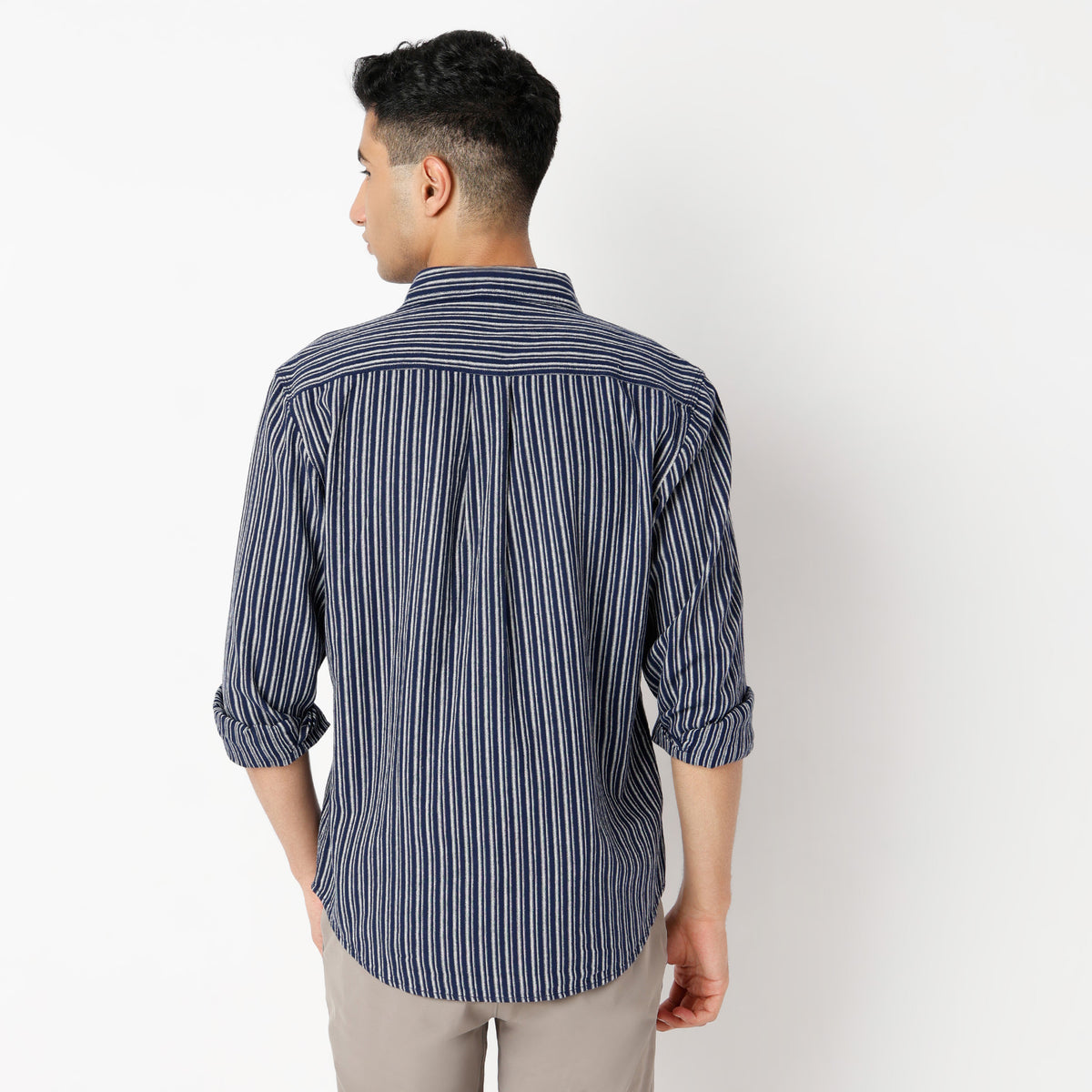 Regular Fit Striped Regular Length Shirt