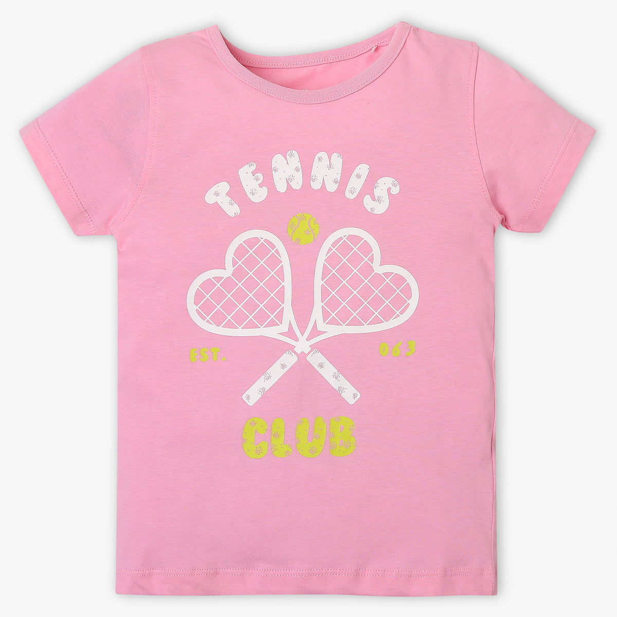 Girls Regular Fit Graphic Crew Neck T-Shirt