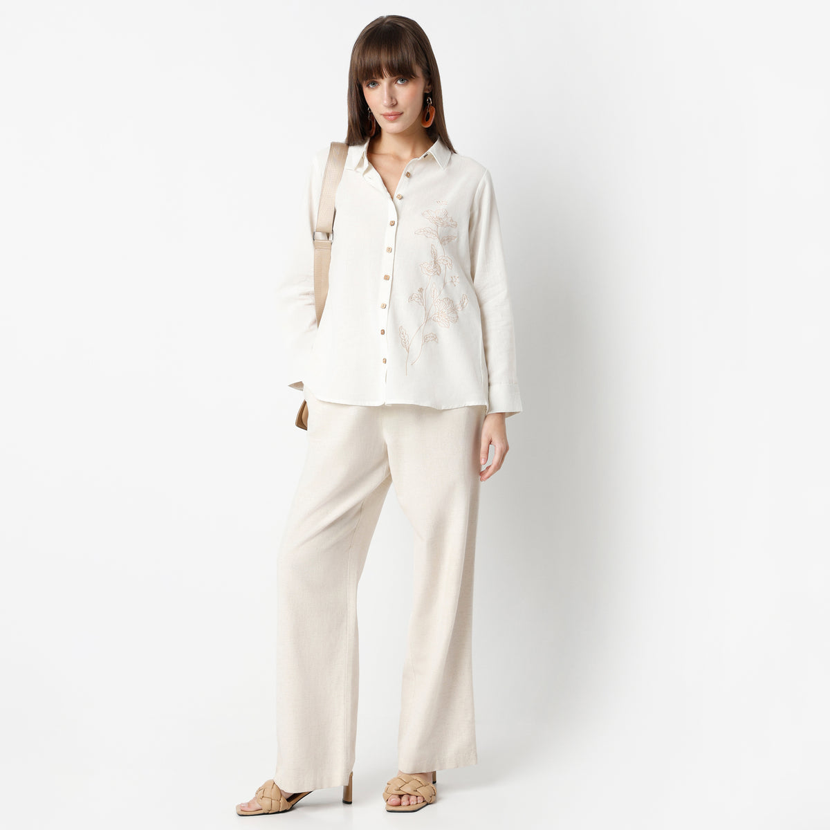 Regular Fit Embroidered Regular Length Shirt