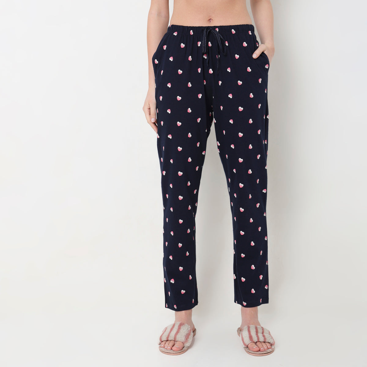 Regular Fit Printed Mid Rise Pyjamas
