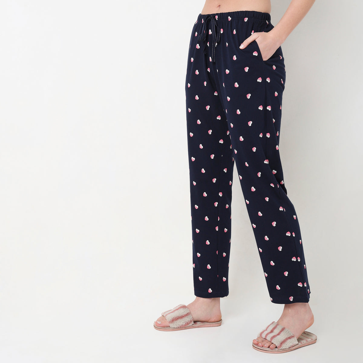 Regular Fit Printed Mid Rise Pyjamas