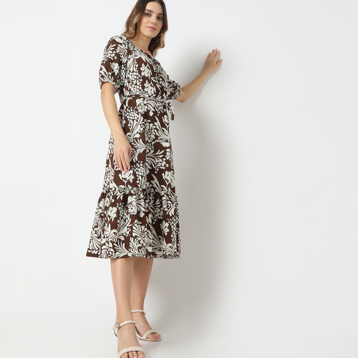 Flare Fit Floral Dress