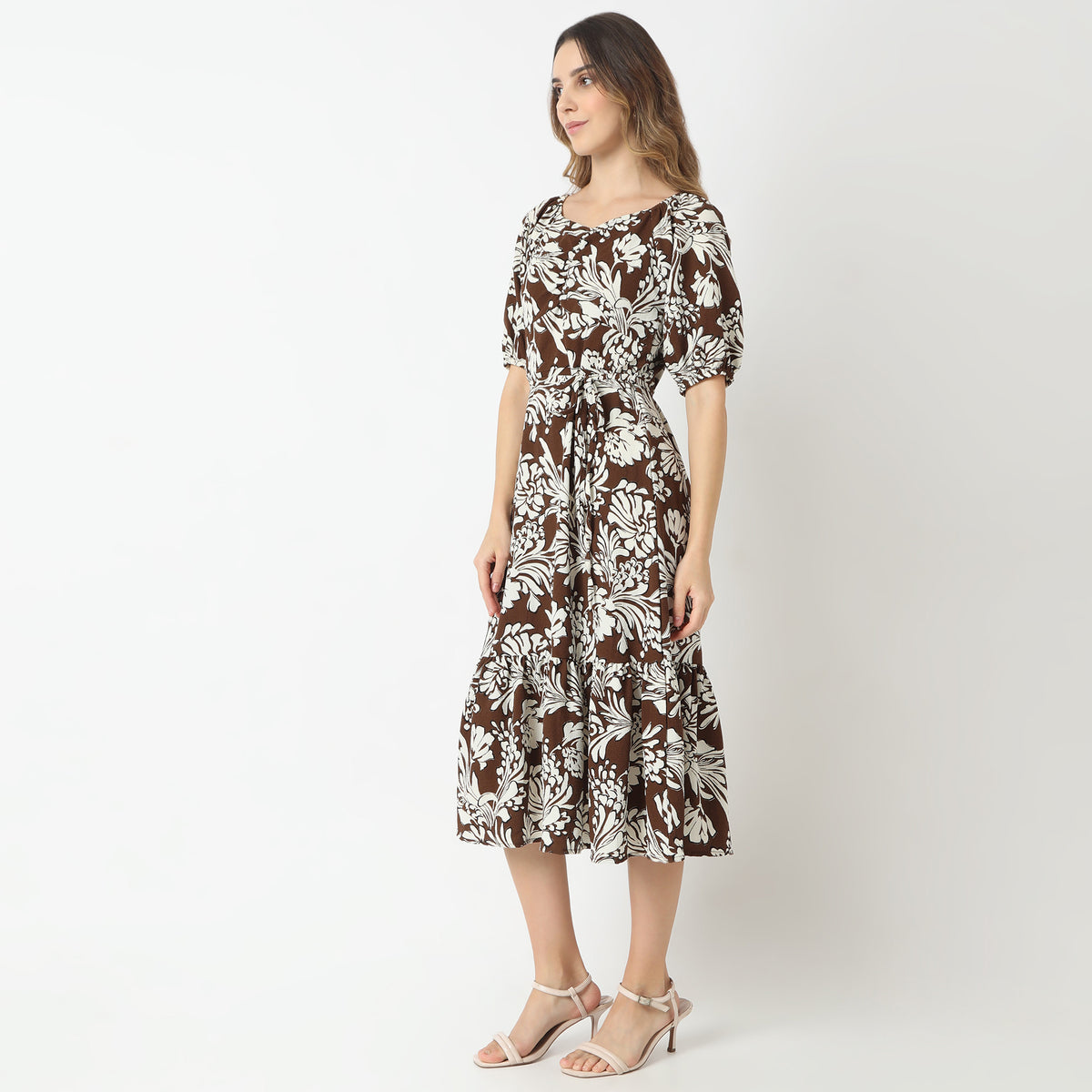 Flare Fit Floral Dress