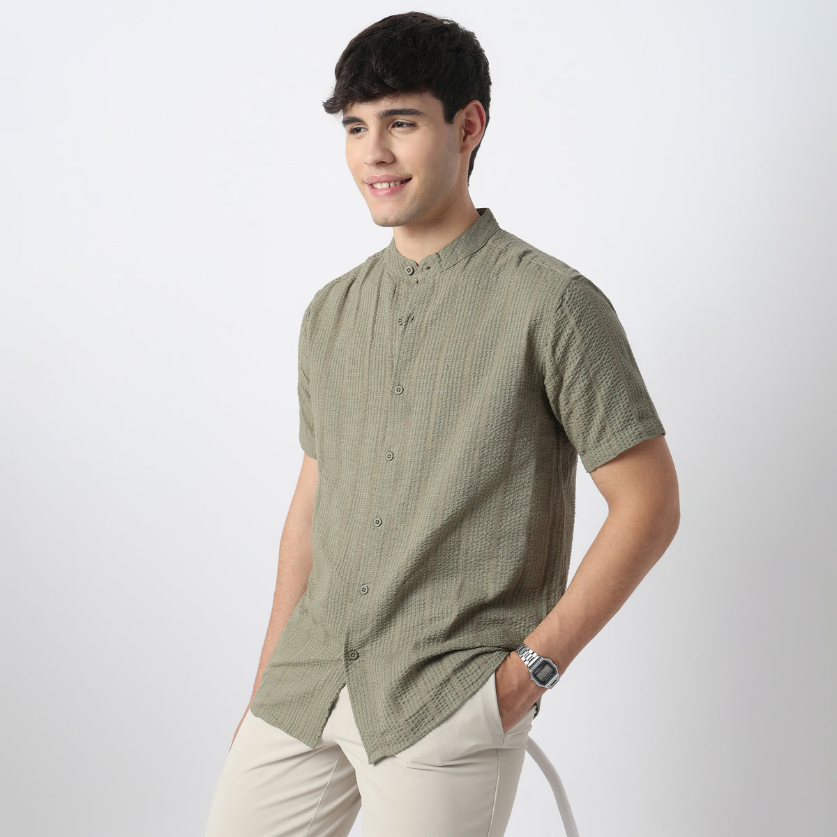 Structured Yarn Dyed Shirt