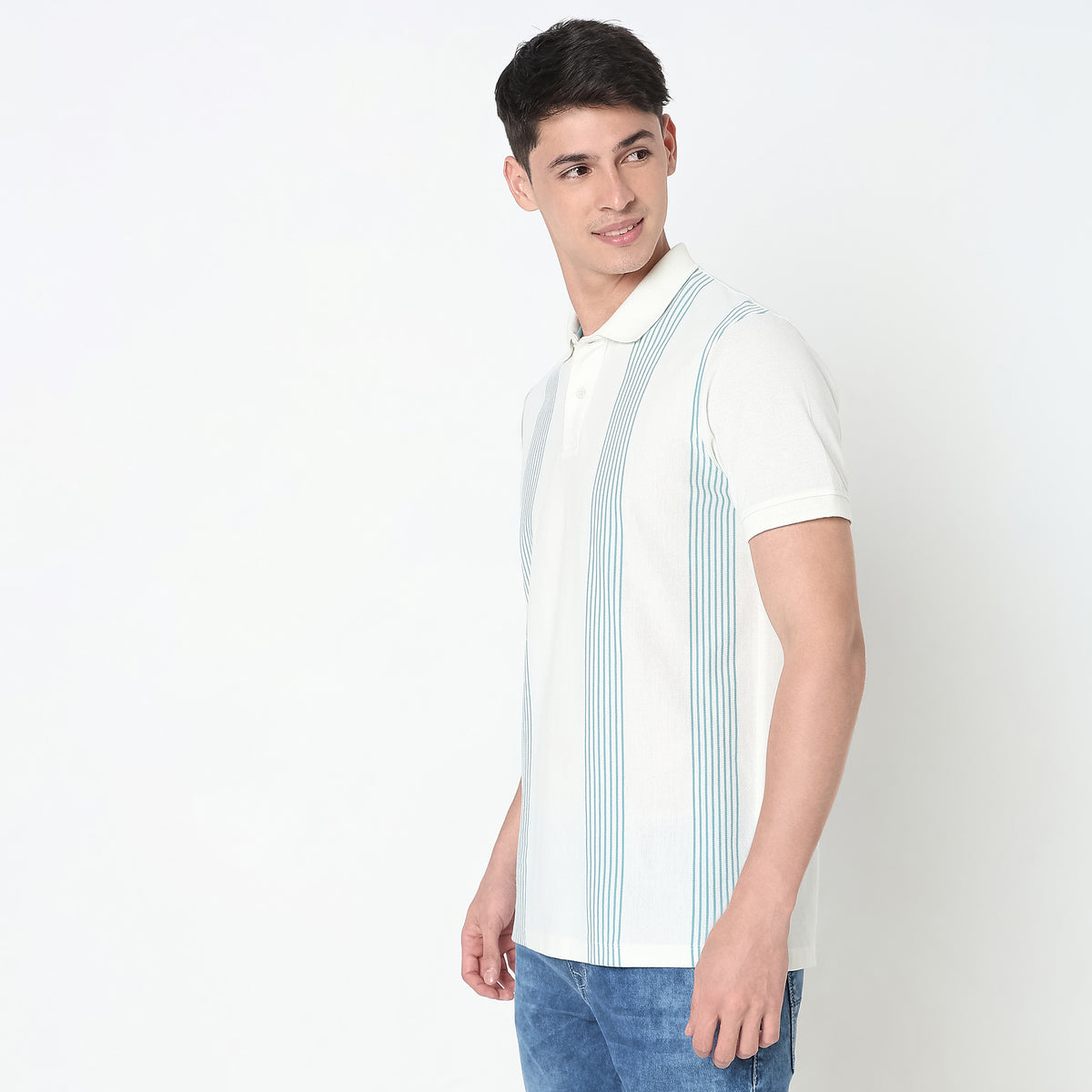 Regular Fit Striped Polo T-Shirt