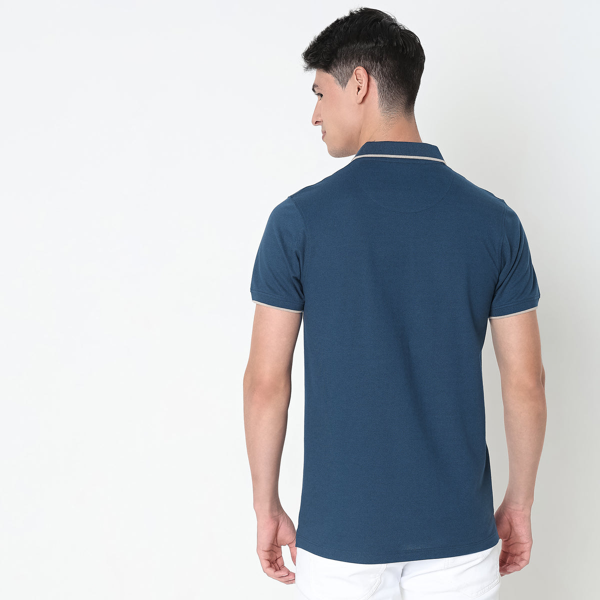 Regular Fit Striped Polo T-Shirt