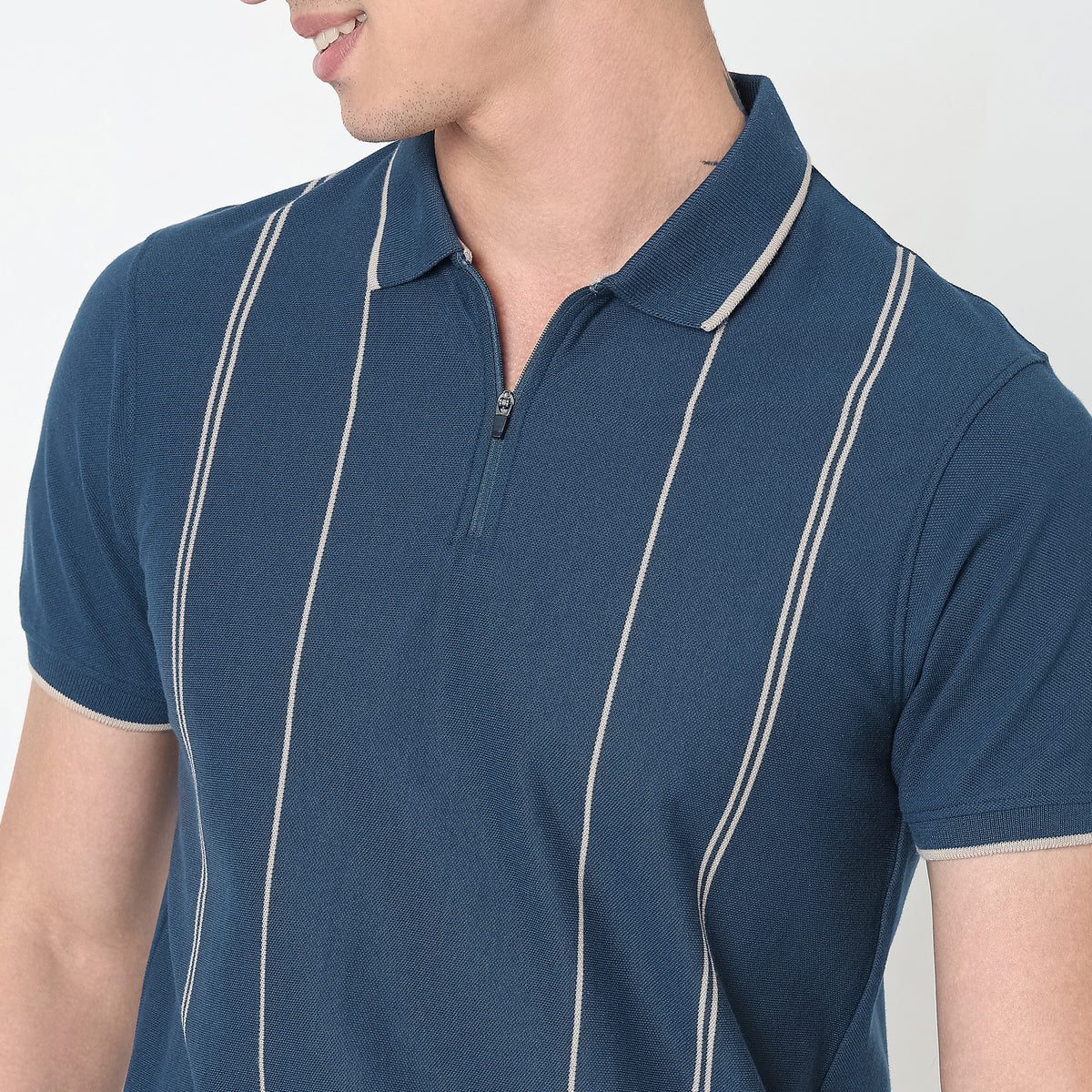 Regular Fit Striped Polo T-Shirt