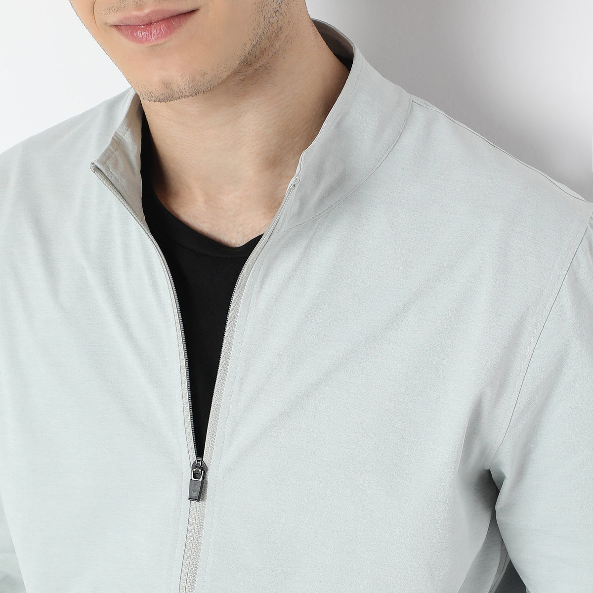 Air jack Solid High Neck Jacket