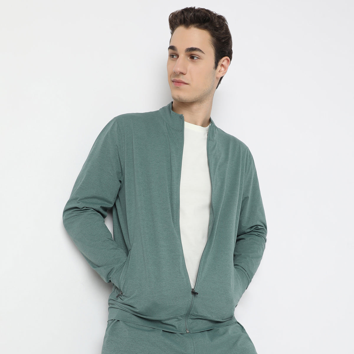 Air jack Solid High Neck Jacket