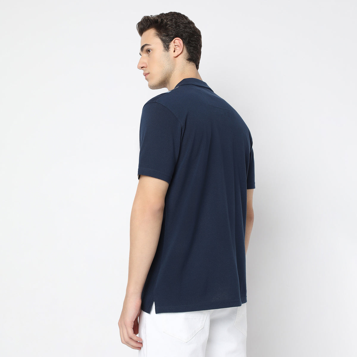 Structured Modern Smart University Style Half Sleeve Cuban Shirt