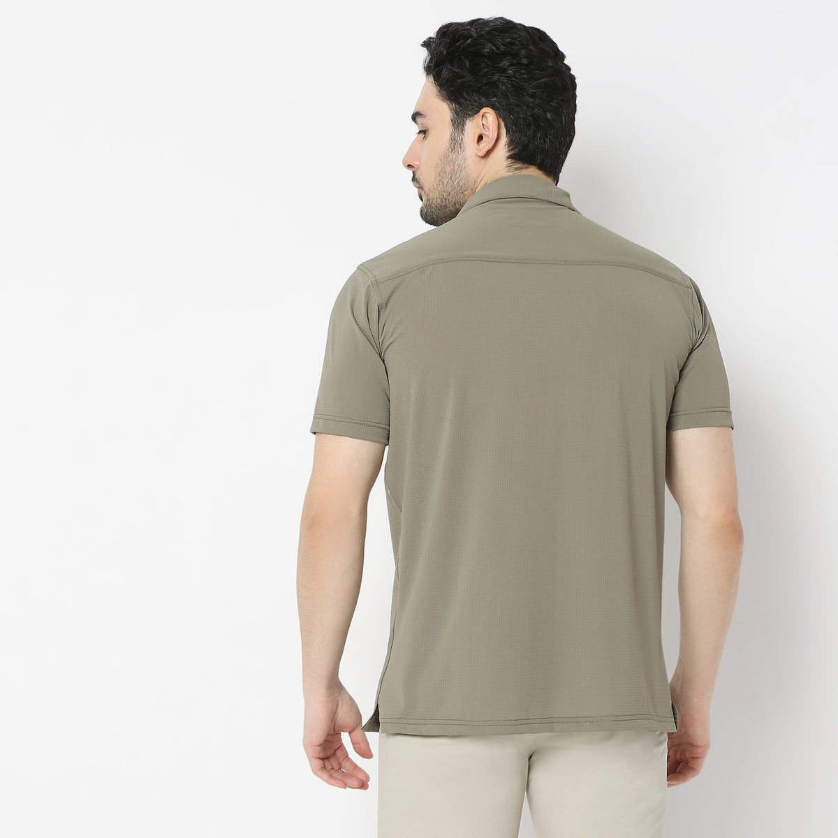 Regular Fit Printed Shirt Collar Regular Length Shirt