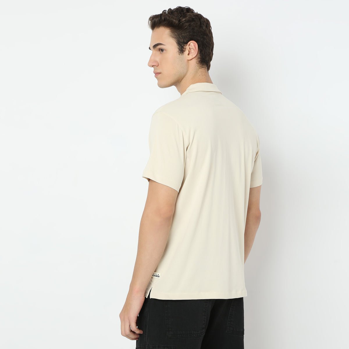 Buy Men Regular Fit Solid Half Sleeve Shirt  - Style Union