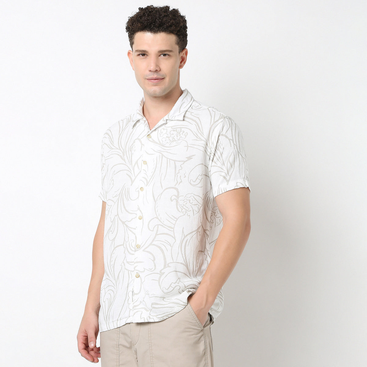 Printed Retreat Half Sleeve Shirt