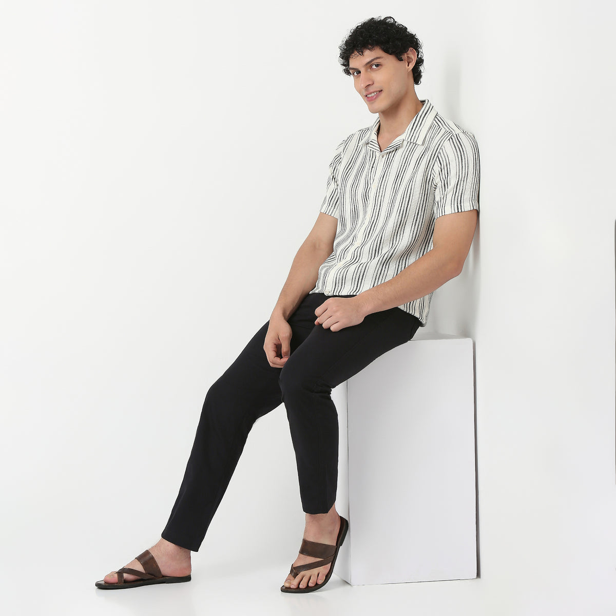 Mens Solid Cuban Shirt