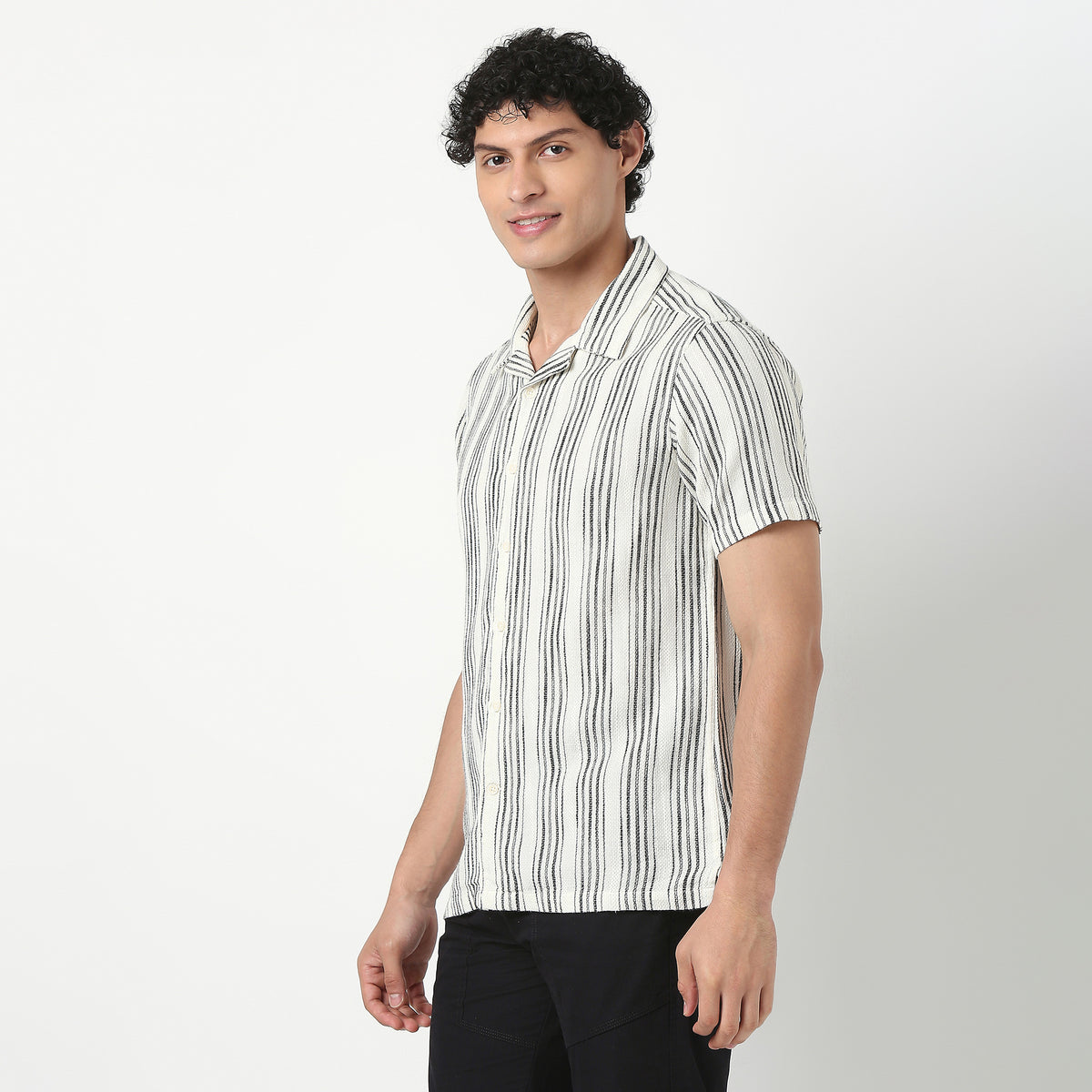 Mens Solid Cuban Shirt