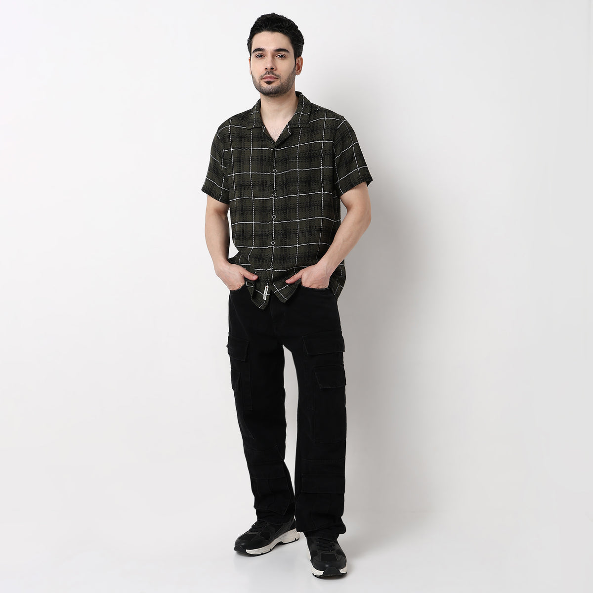 Mens Yarn Dyed Cuban Shirt