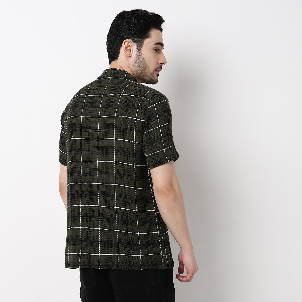 Mens Yarn Dyed Cuban Shirt