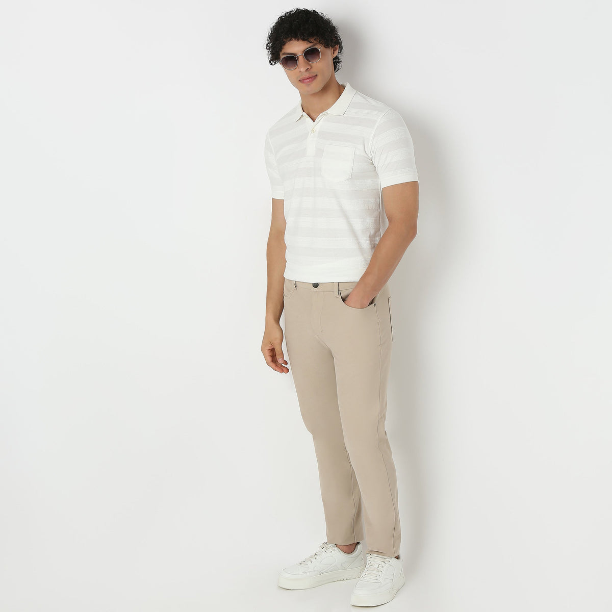Regular Fit Structured Regular Length Polo T-Shirt