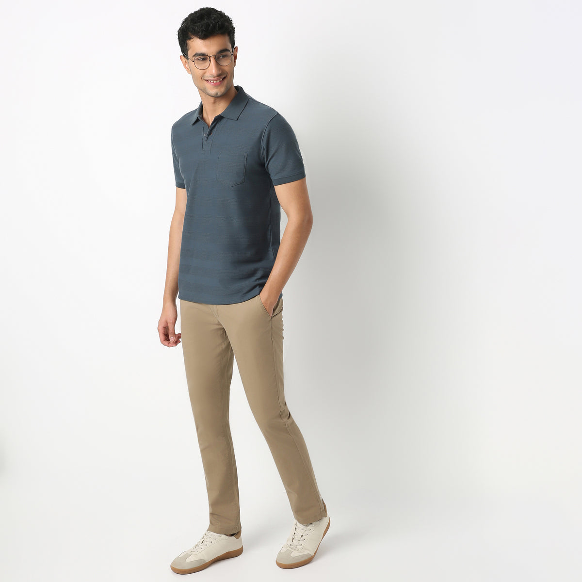 Regular Fit Structured Regular Length Polo T-Shirt