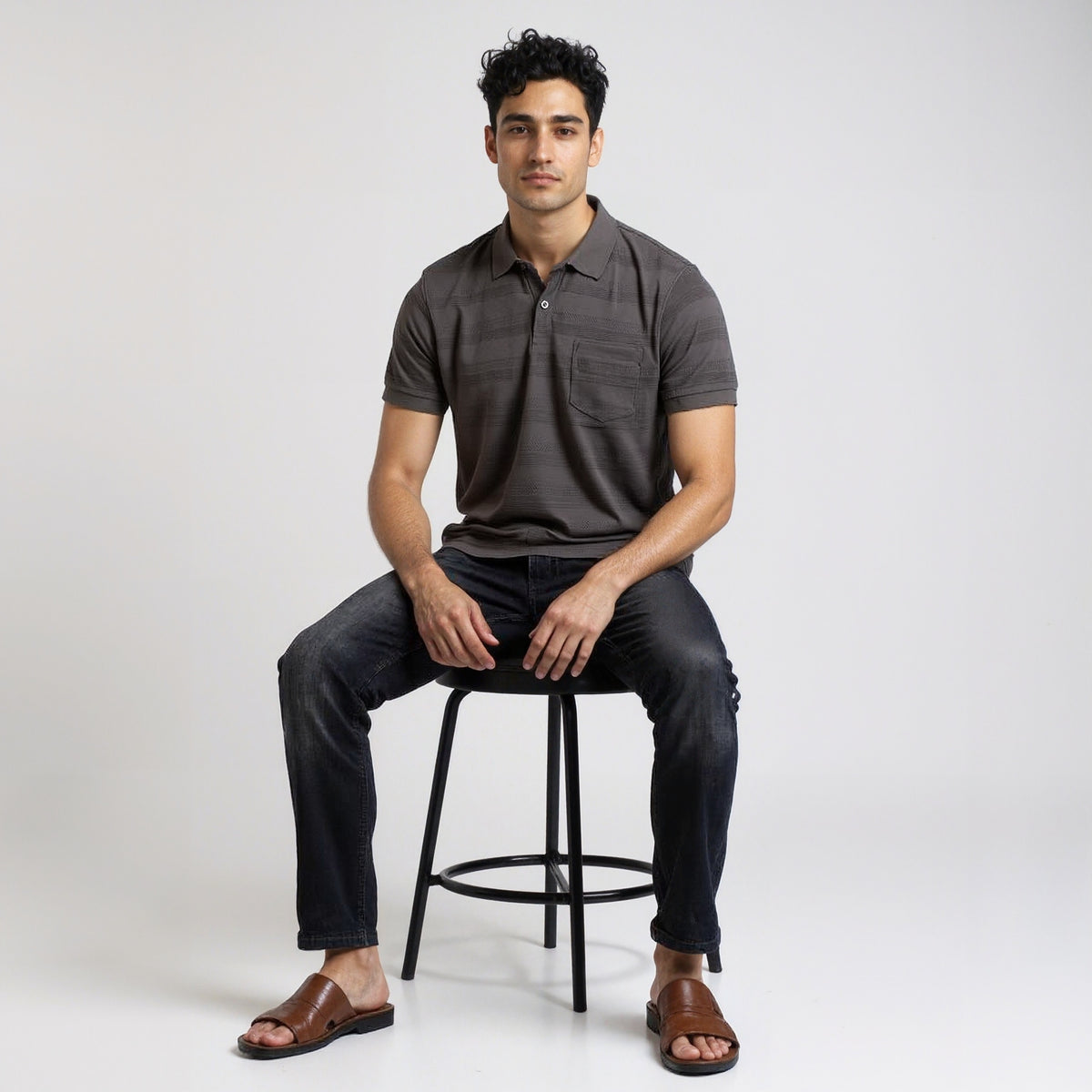 Regular Fit Structured Regular Length Polo T-Shirt