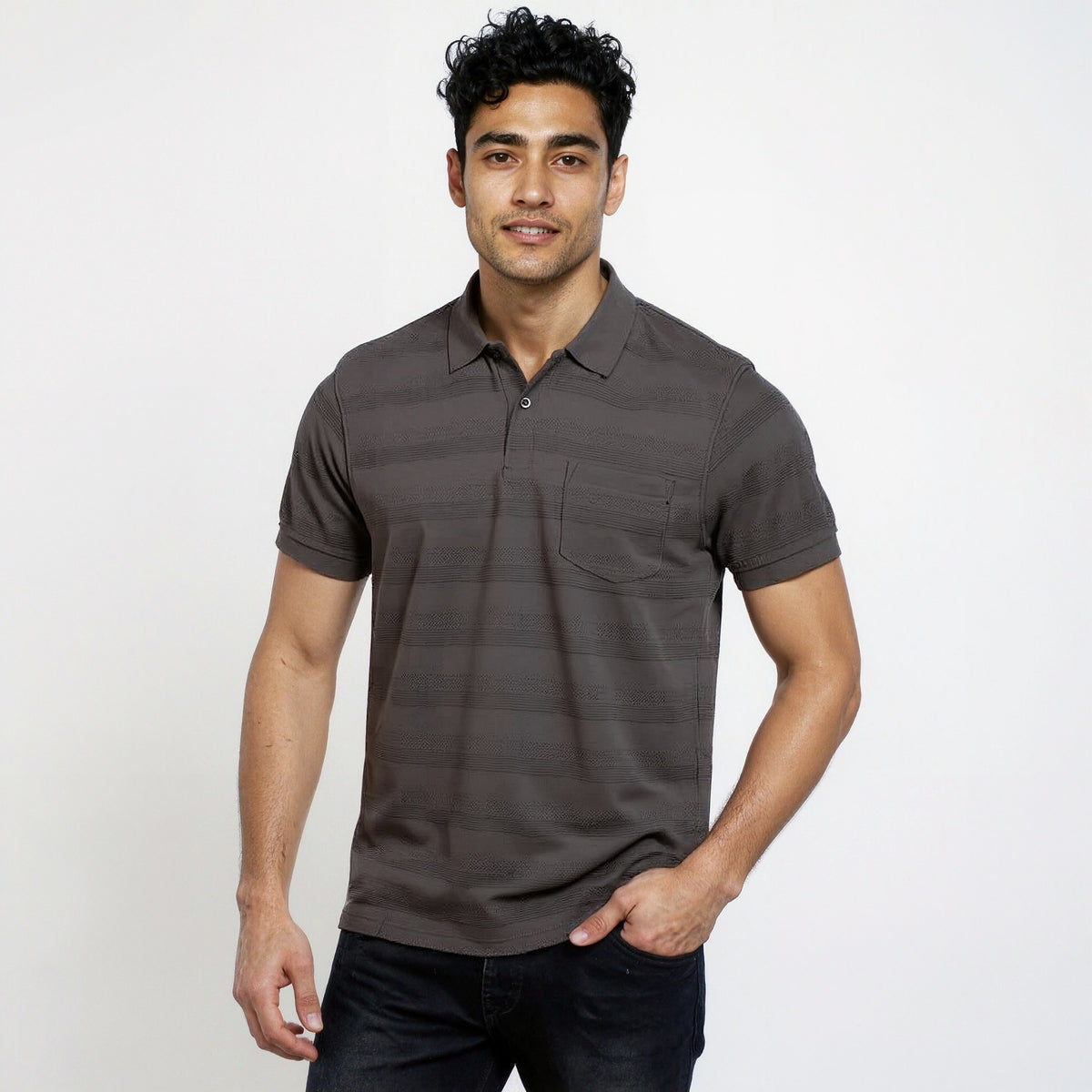 Regular Fit Structured Regular Length Polo T-Shirt