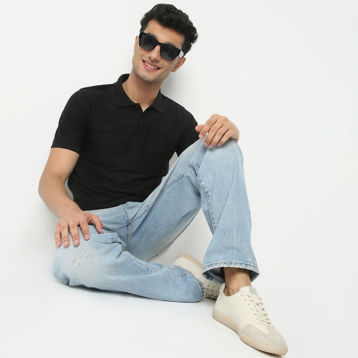 Regular Fit Structured Regular Length Polo T-Shirt