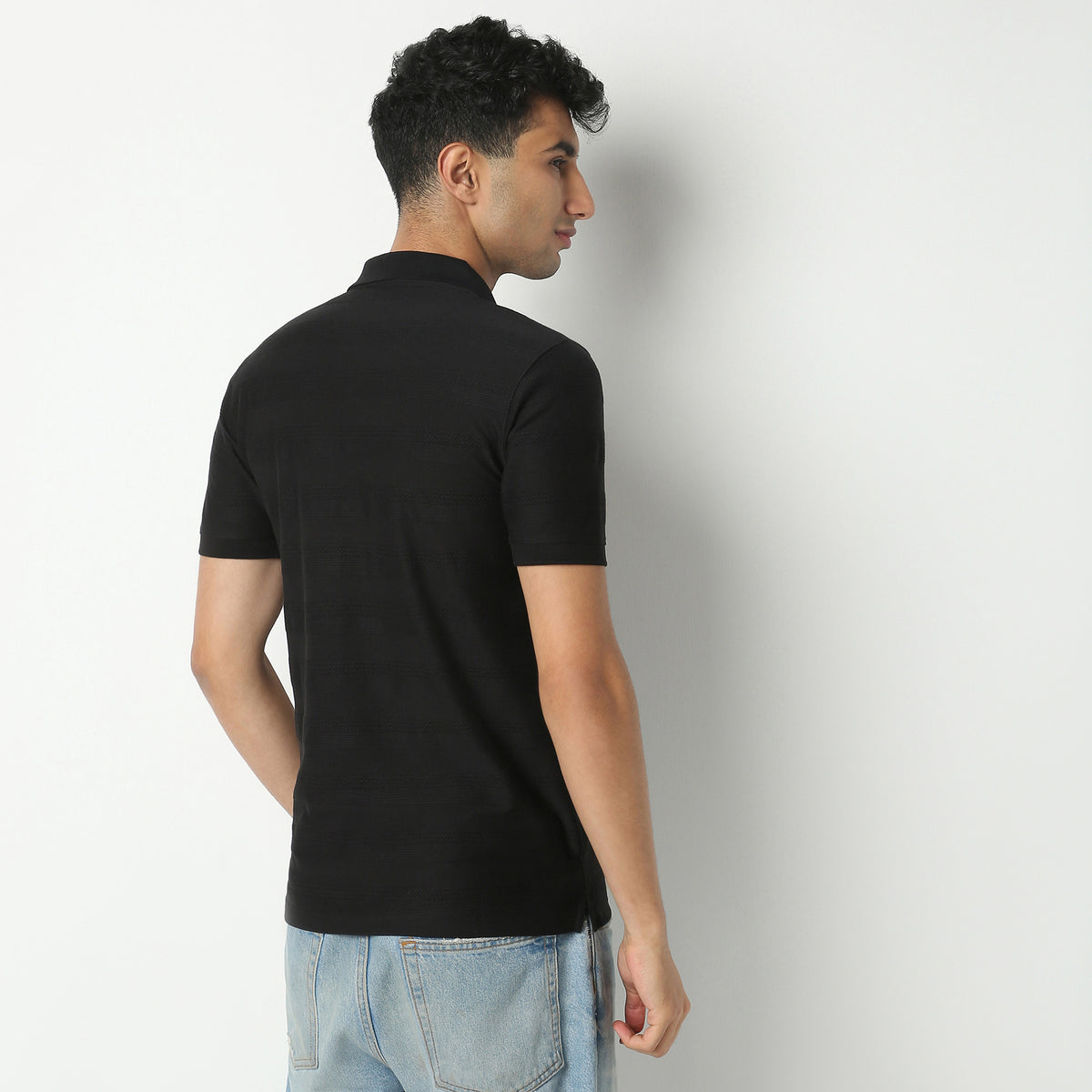 Regular Fit Structured Regular Length Polo T-Shirt