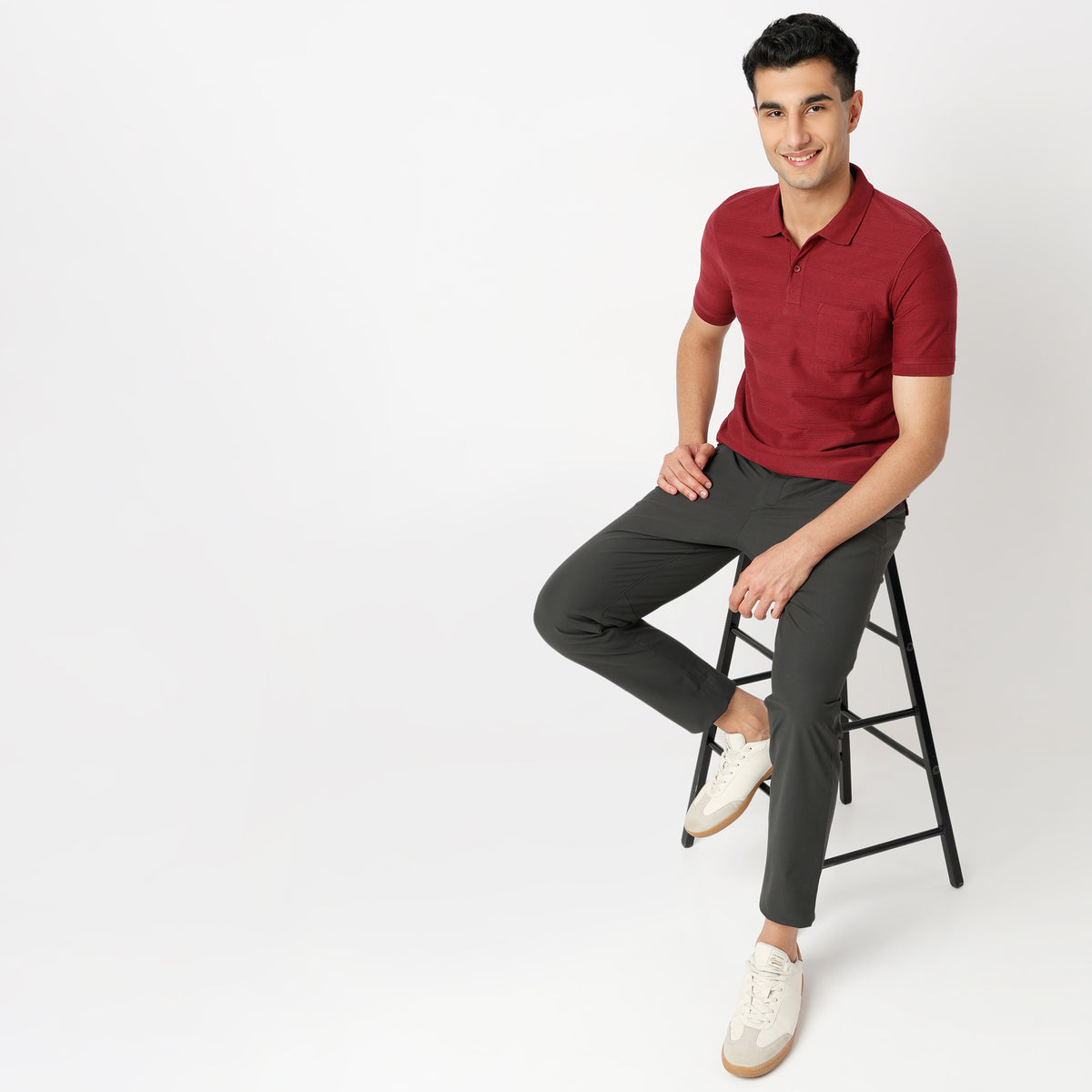 Regular Fit Structured Regular Length Polo T-Shirt