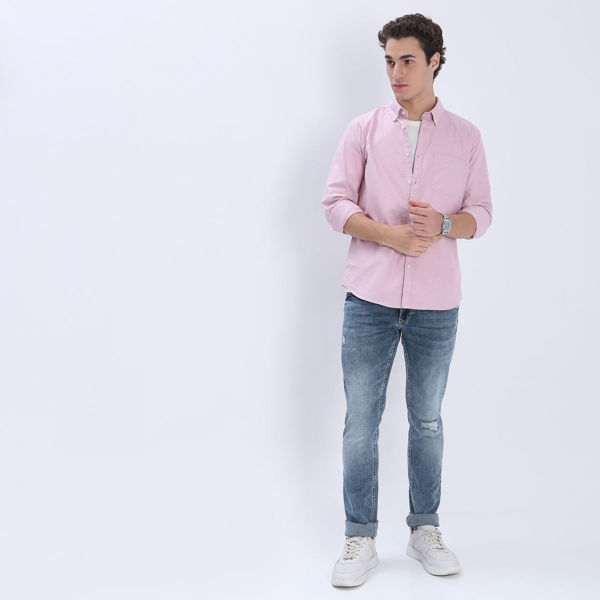 Slim Fit Solid Shirt