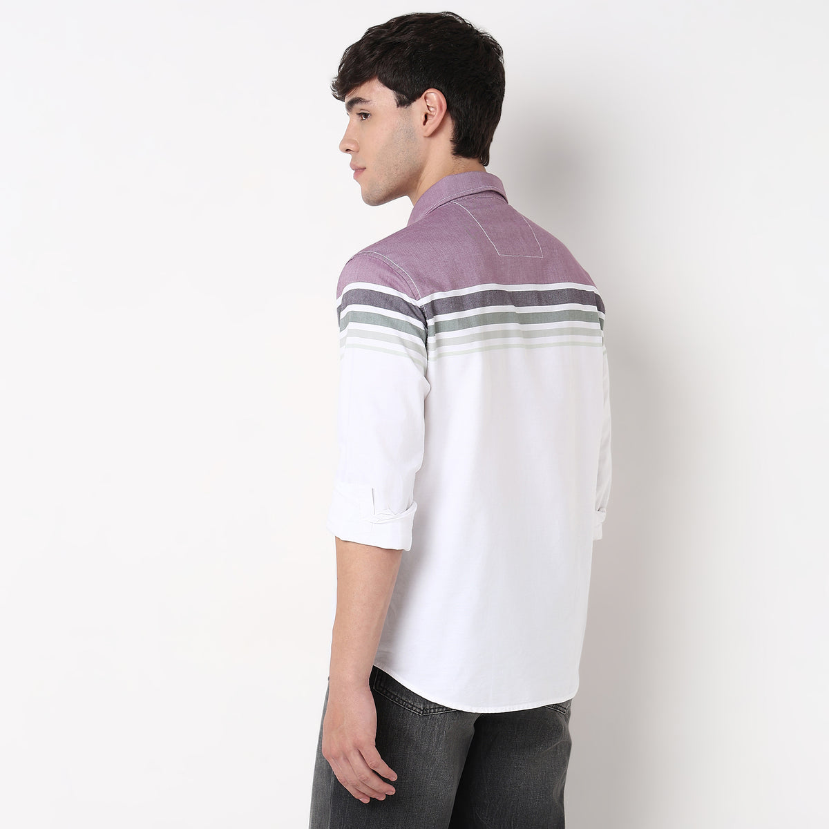 Cotton Striped Derby Shirt