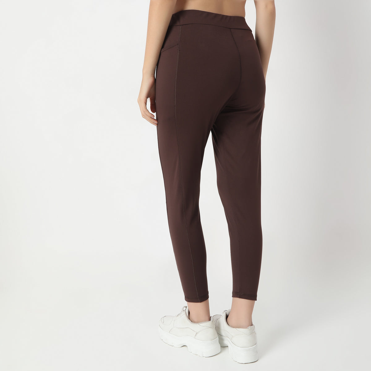Slim Fit Solid High Rise Leggings