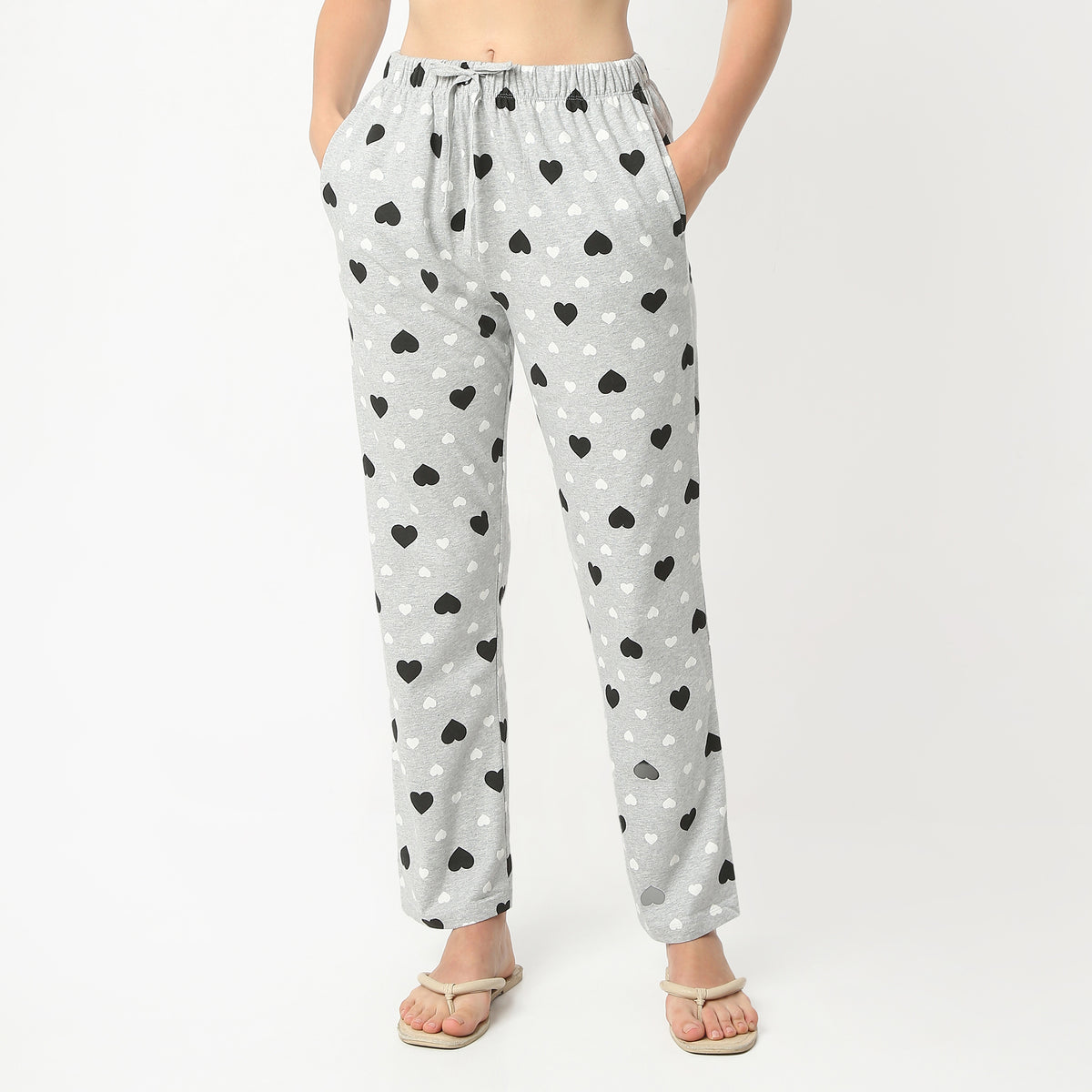 Regular Fit All Over Print Full Length Mid Rise Pyjamas