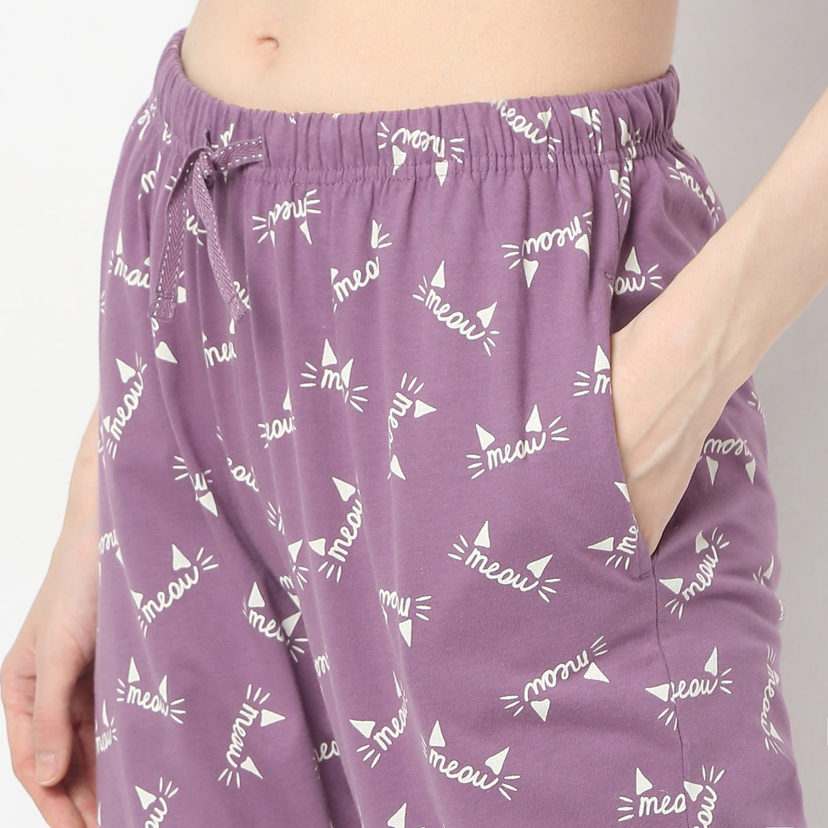 Regular Fit Printed Mid Rise Pyjamas