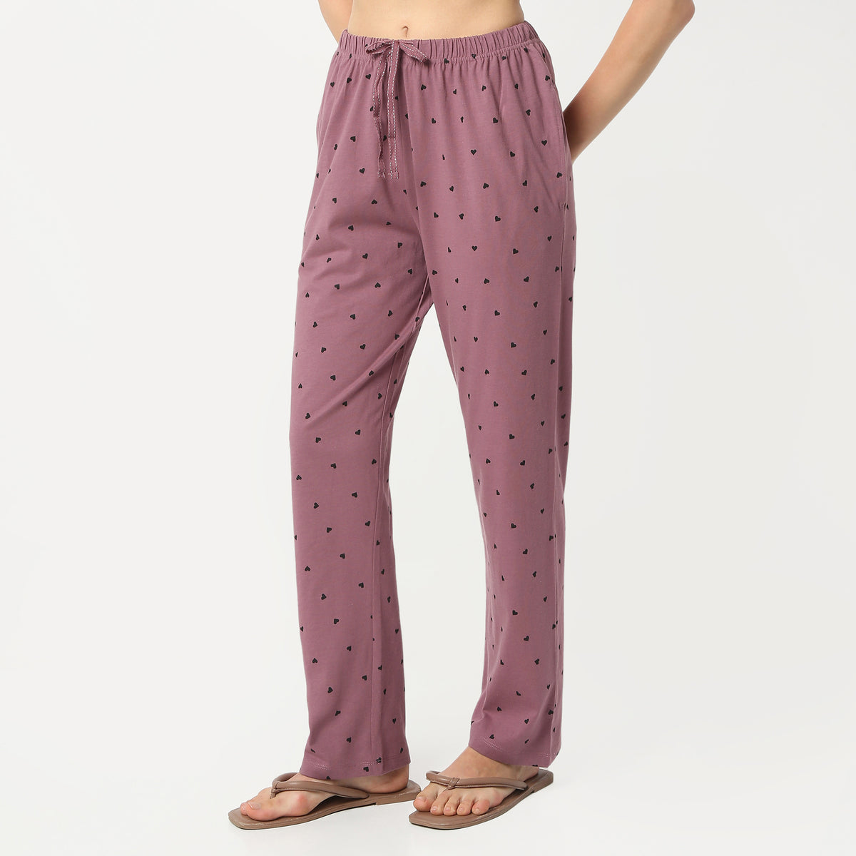 Regular Fit Printed Full Length Mid Rise Pyjamas