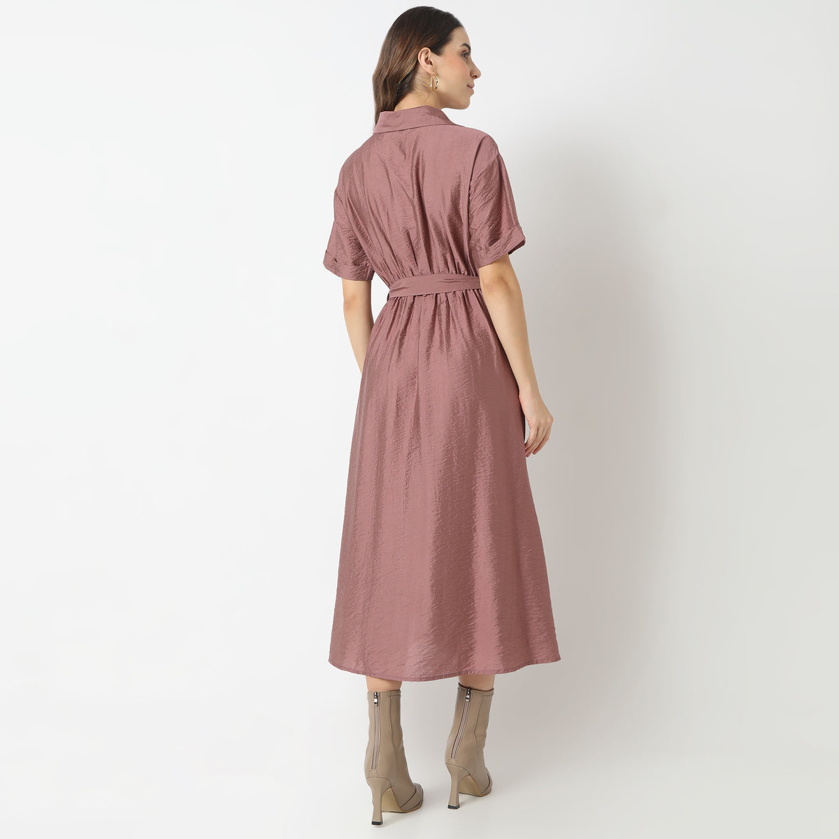 Regular Fit Solid Dress