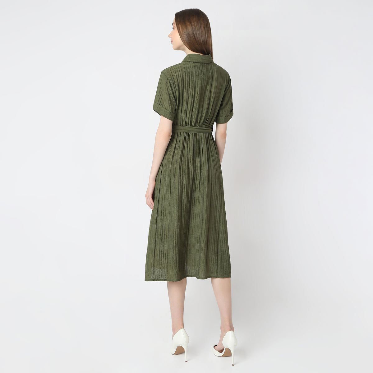 Regular Fit Solid Dress